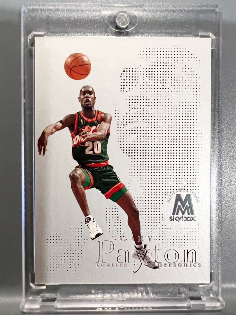 Rare 1998 99 Skybox Molten Metal Heavy Metal Fusion Gary Payton Super Sonics Par