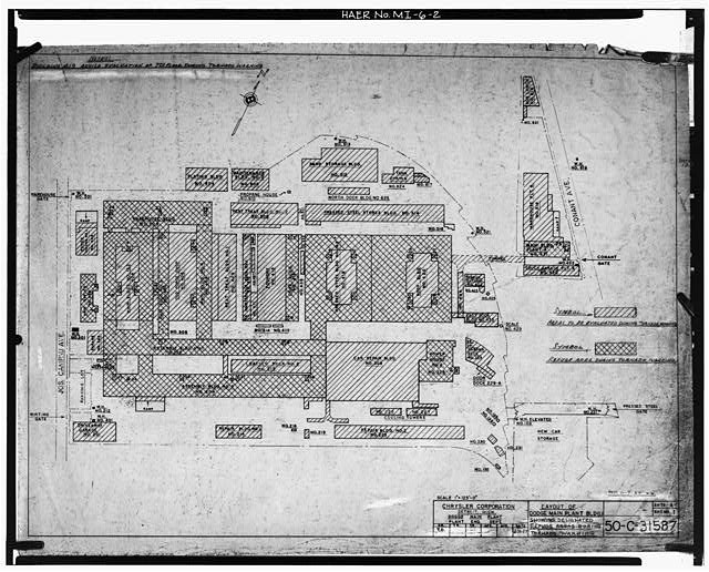 Photo:Hamtramck Michigan Dodge Brothers Motor Car Company Plant Plan 1957