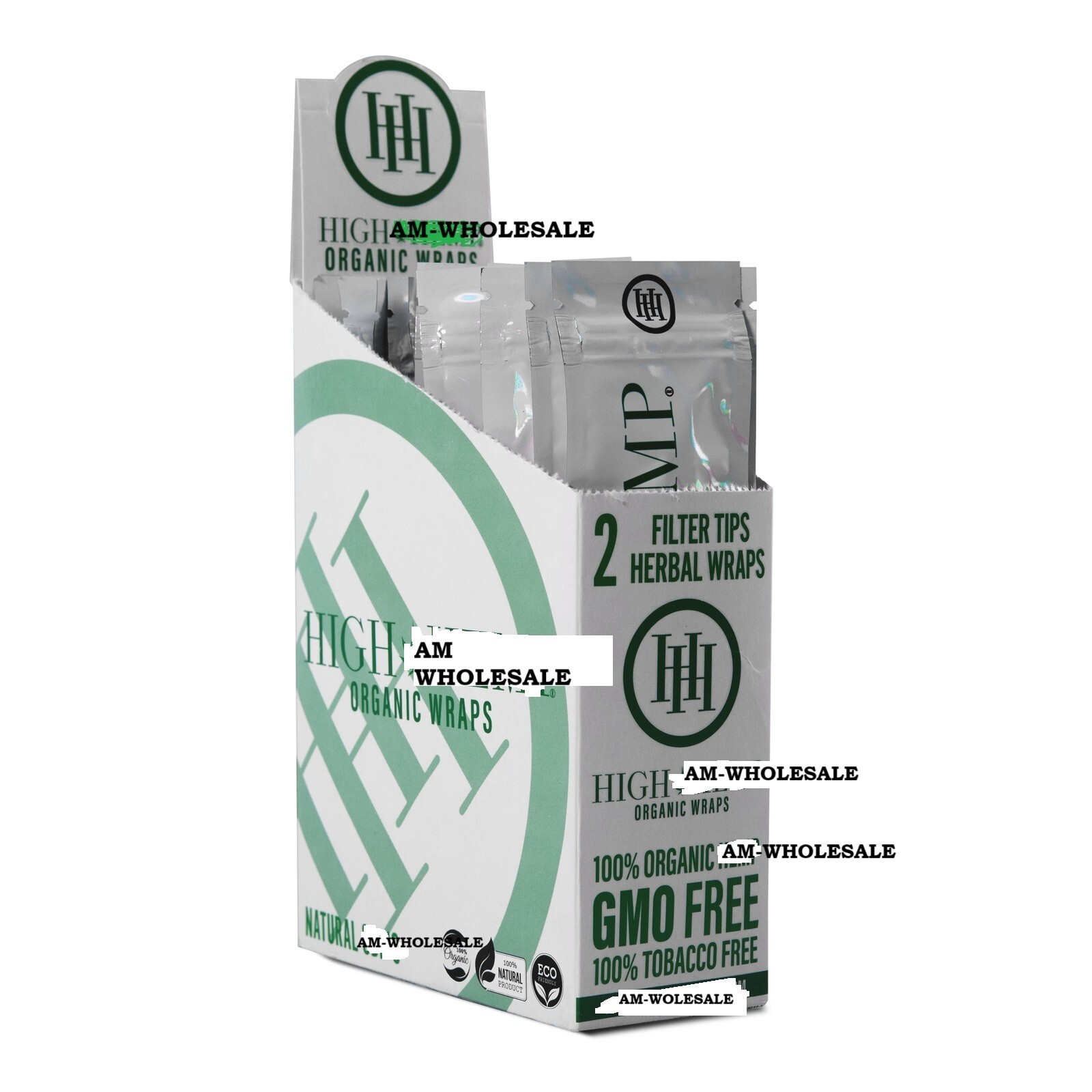 ORIGINAL Authentic High Quality 50 Organic Wrap Rolling Paper Vegan 25 Pouch Box