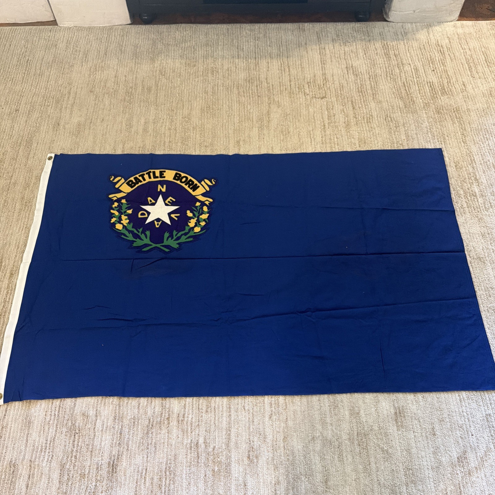 Vintage 1960s-1980s Nevada State Flag -3x5 Ft -100% Cotton Ajax Paramount SF