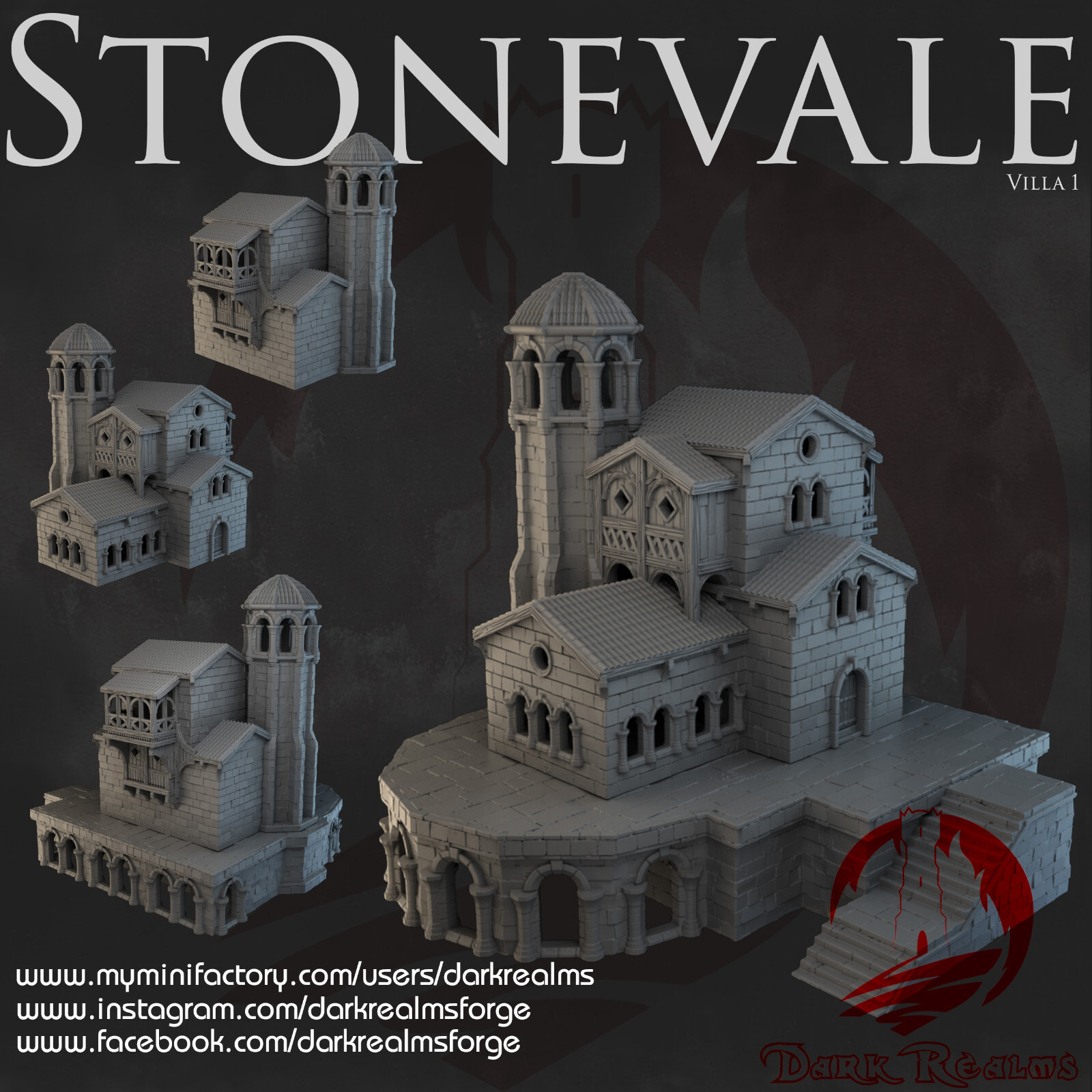 Dark Realms Stone Vale Mansion 1 Middle Earth Fantasy Tabletop DnD
