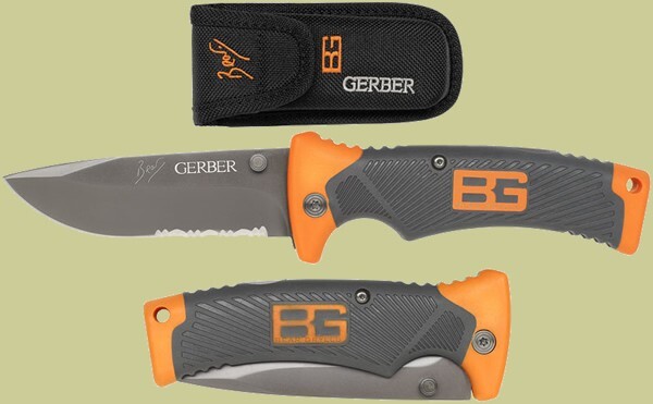 Gerber Bear Grylls Folding Knife with Sheath ~Brand New in Box~