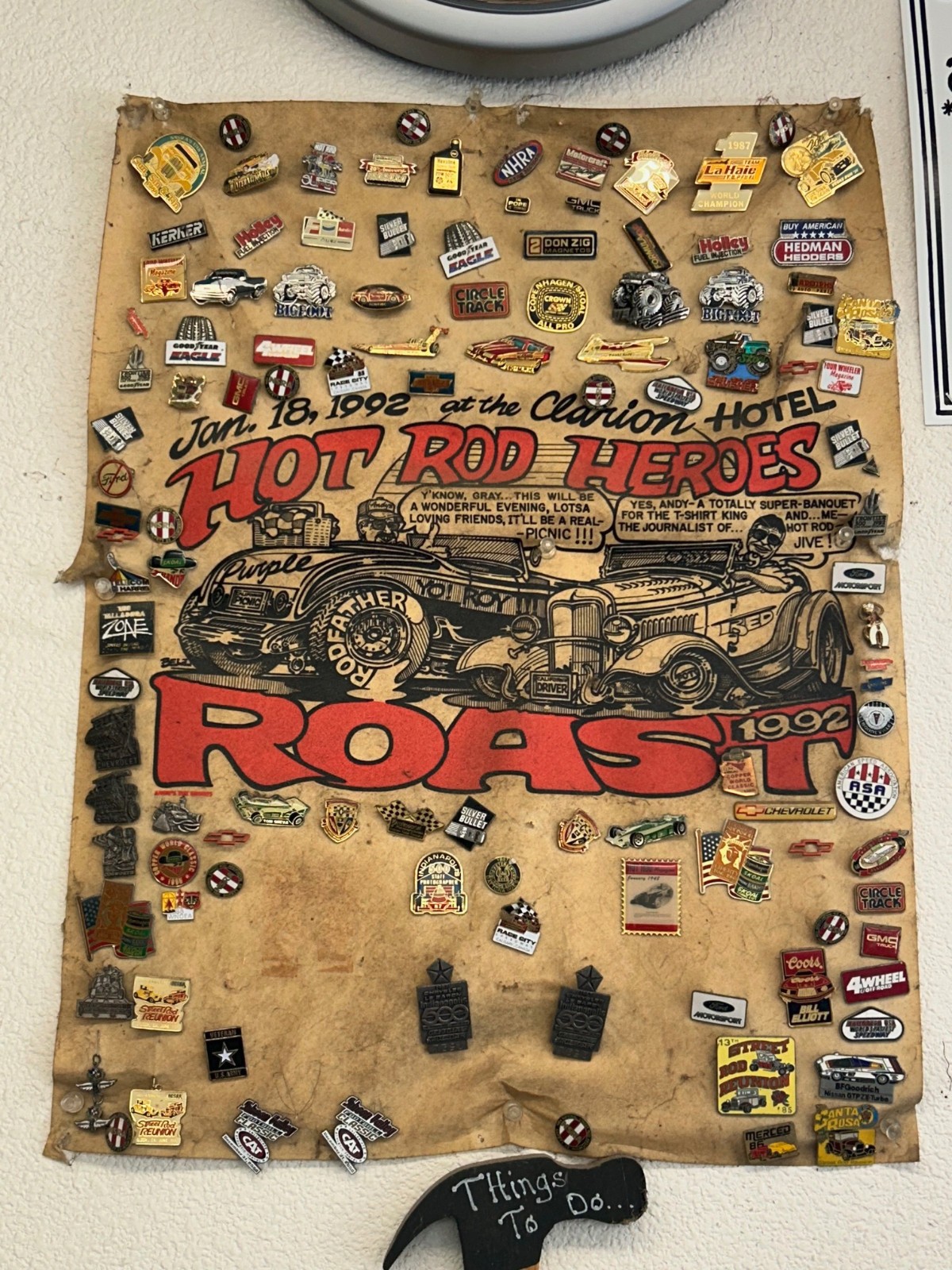 Hot Rod Heros Roast with approx. 90 Hat Pins