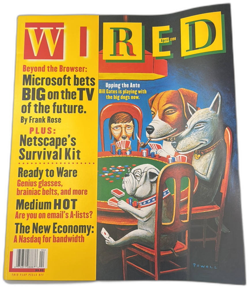 Wired Magazine April 1998 Vol 6 Issue 4 Microsoft TV Netscape Survival