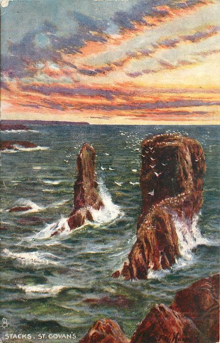 Picturesque Pembroke Wales Stacks, St. Govan\'S OLD PHOTO