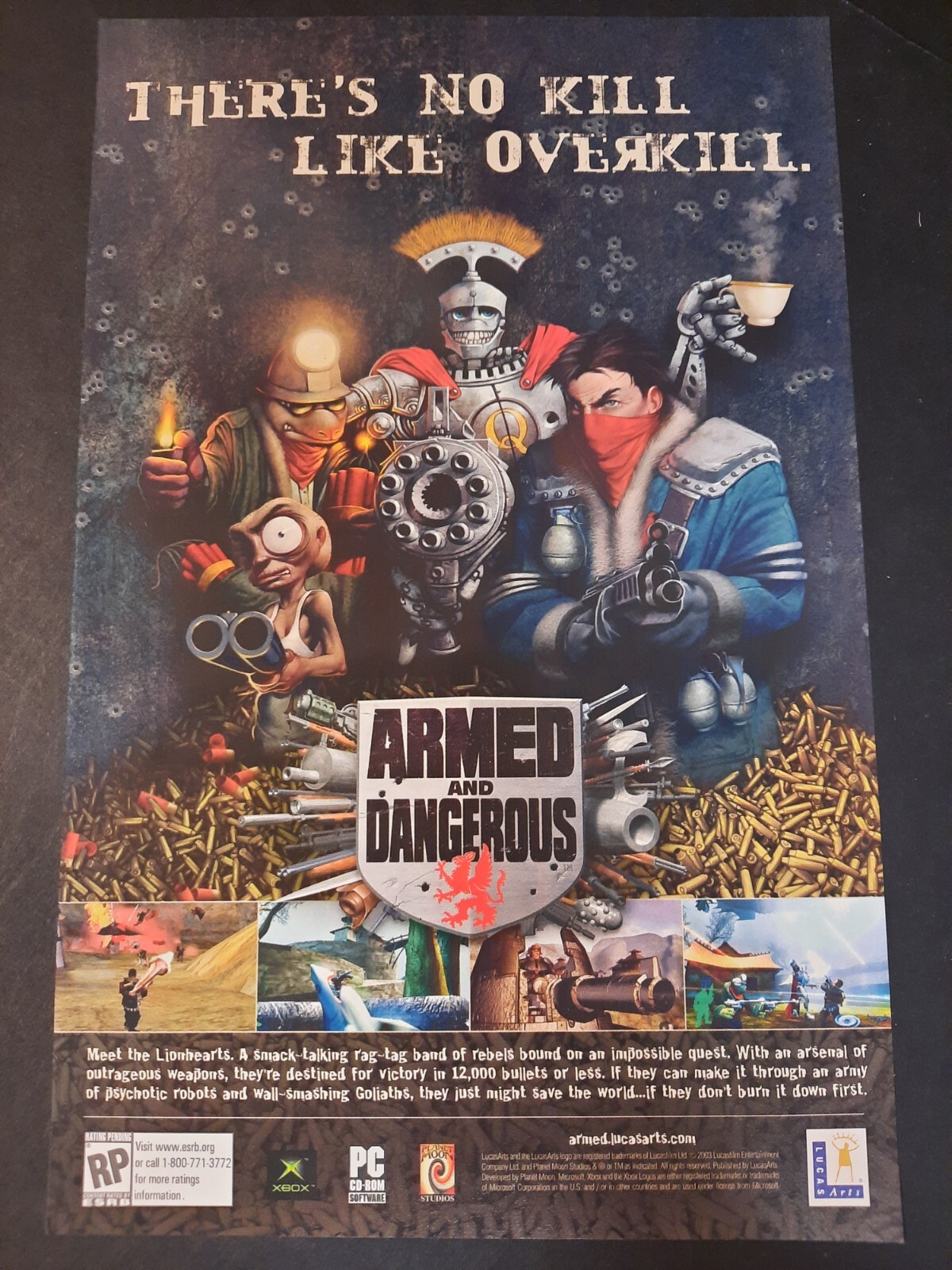 2003 ARMED AND DANGEROUS PC Video Game Promo Art XBox ~ Print Ad/Ad Page