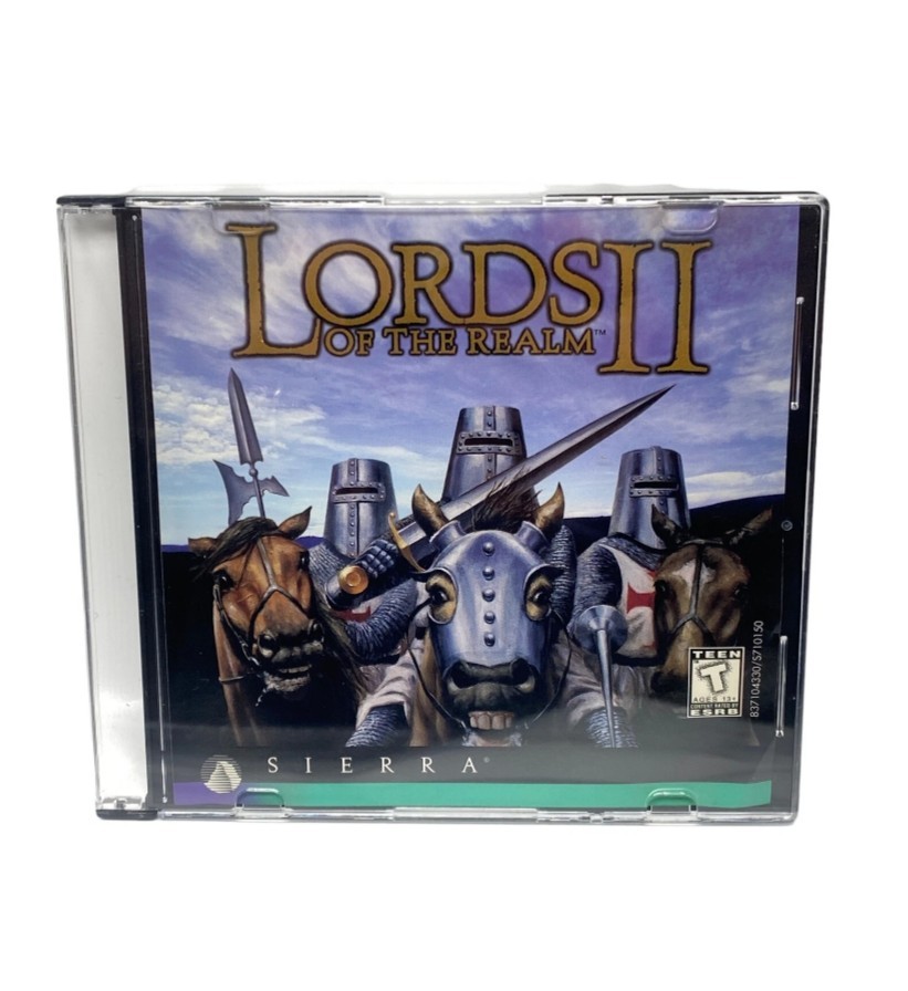 Lords of the Realm II (2) Sierra PC CD-ROM Game 1996 Strategy Medieval