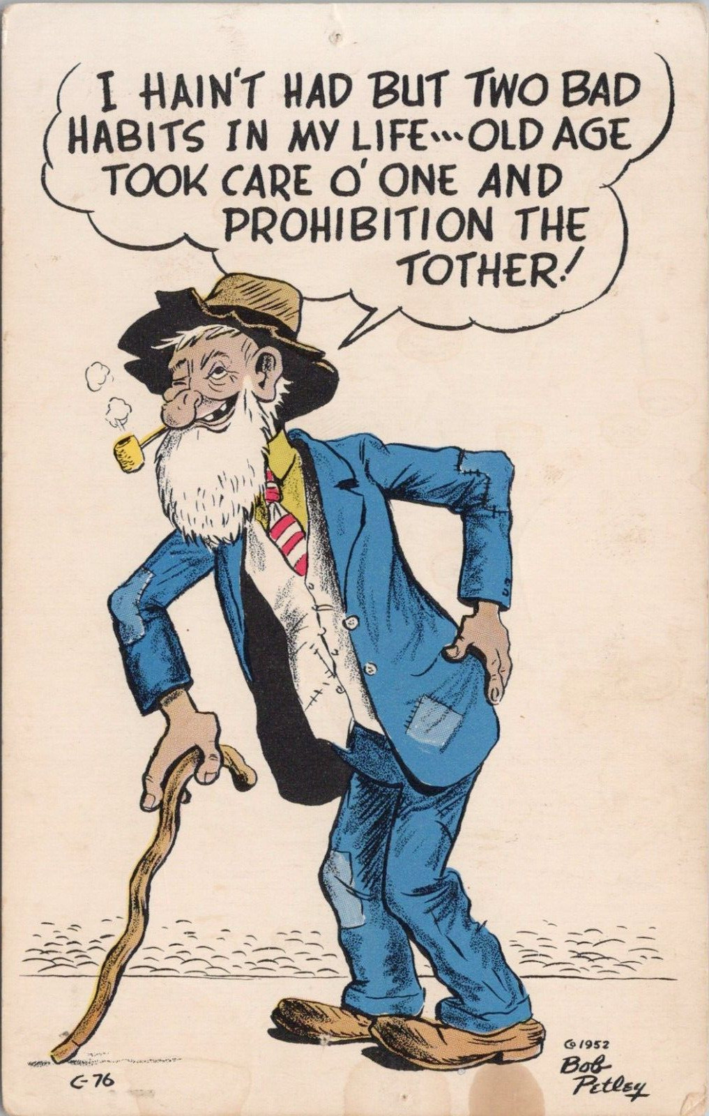 Comic PC * Petley Laff Card Old Man \