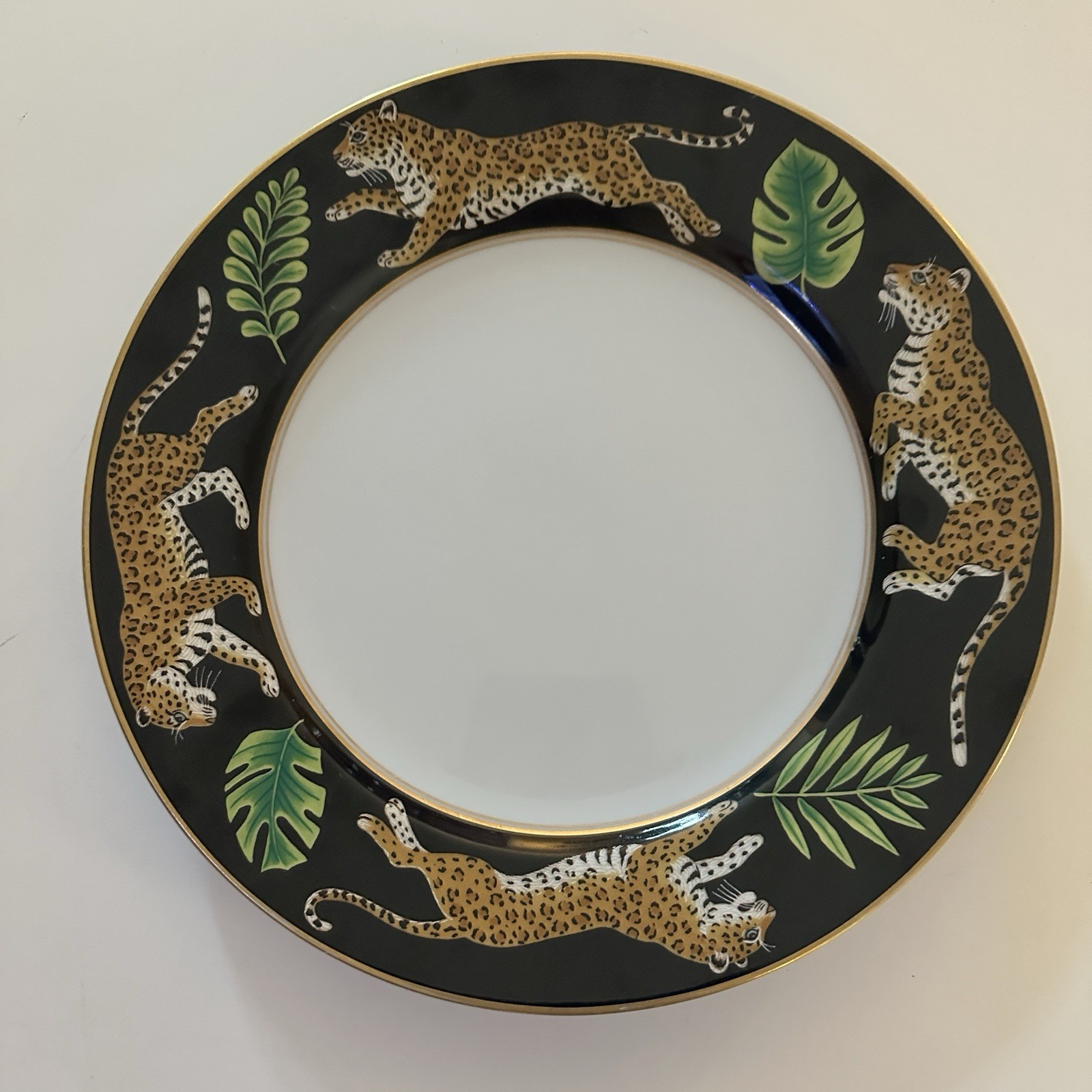 Vintage 1996 Lynn Chase Jaguar Jungle Luncheon Plate 9 1/8” Japan