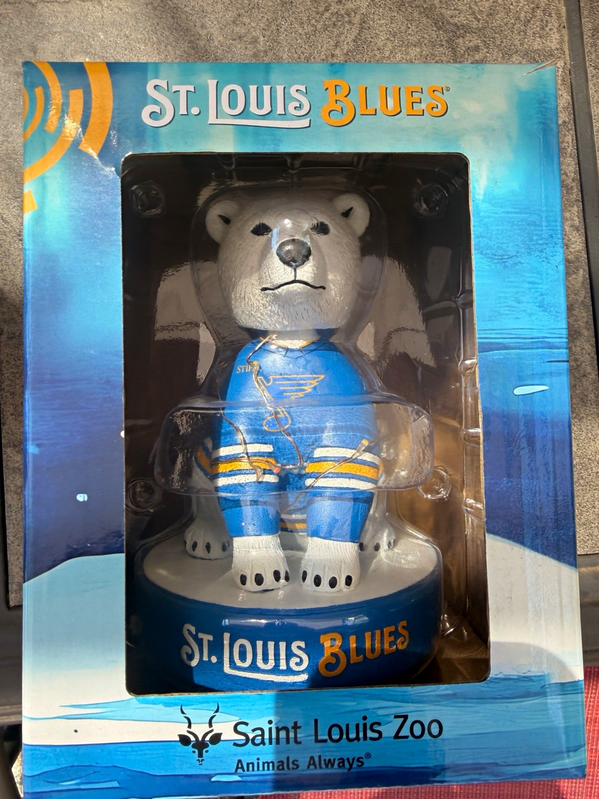 Success Brands St. Louis Blues Polar Bear Bobblehead Saint Louis Zoo 2025
