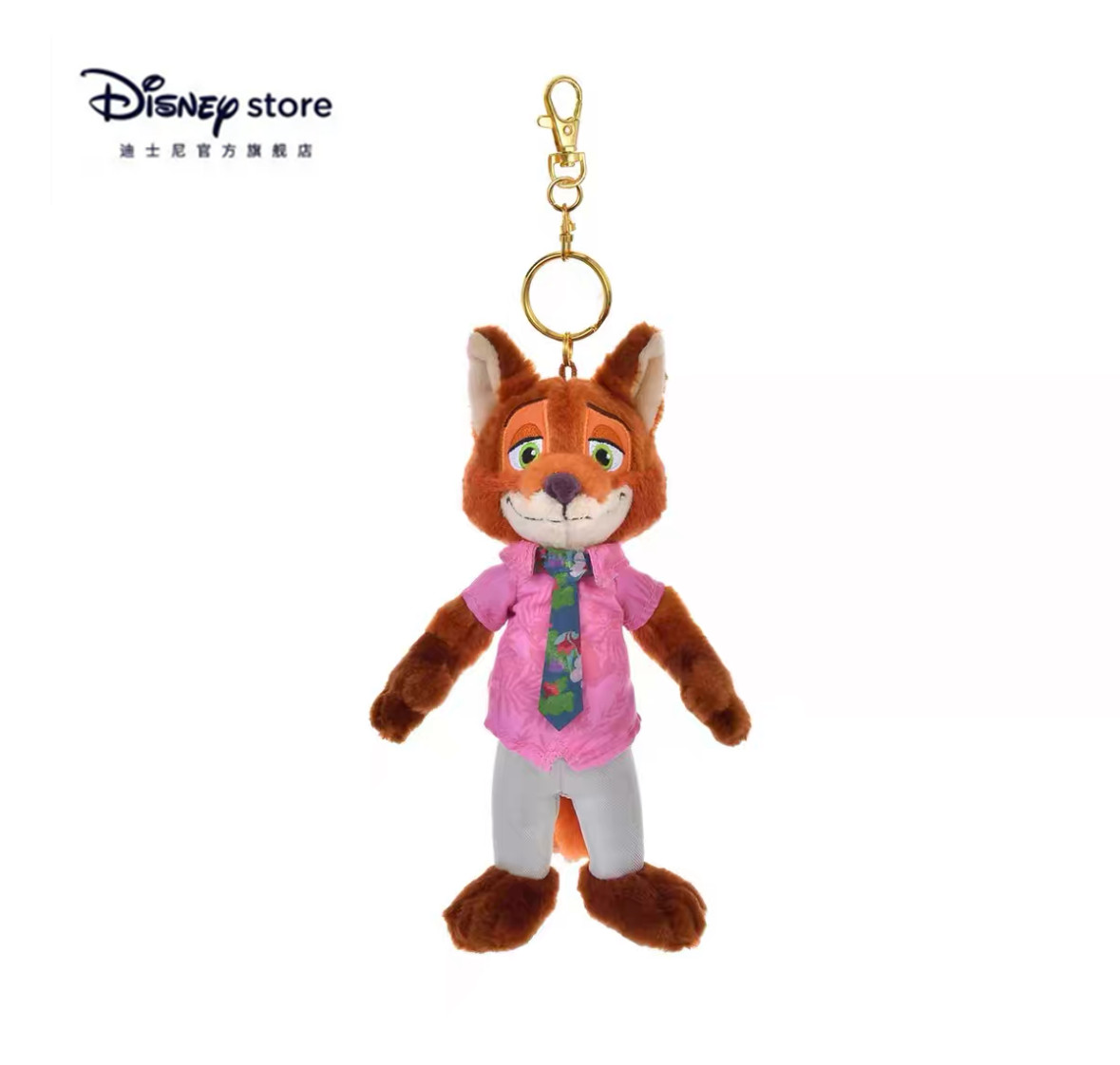 Disney Store authentic with tag Zootopia Nick wilde plush keychain disneyland