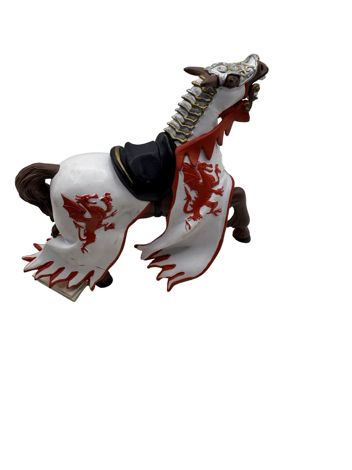 Papo 39388 Dragon King’s Horse Red  Medieval Knight War Horse Figure Fantasy NWT