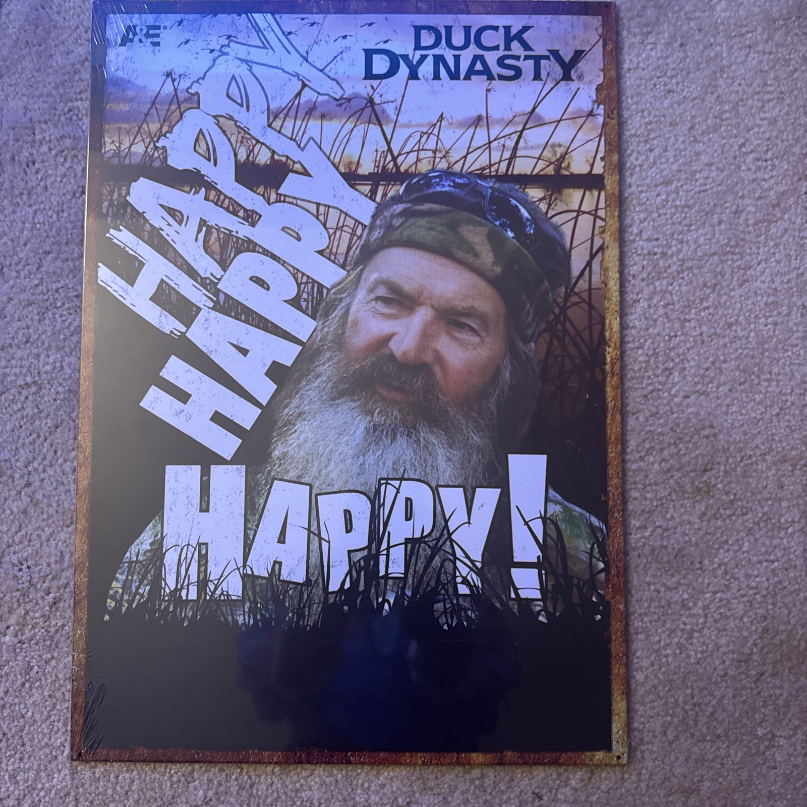 Duck Dynasty-Happy Happy Happy`2013`A & E Hit Tv Show-Metal Sign`New`Free To US