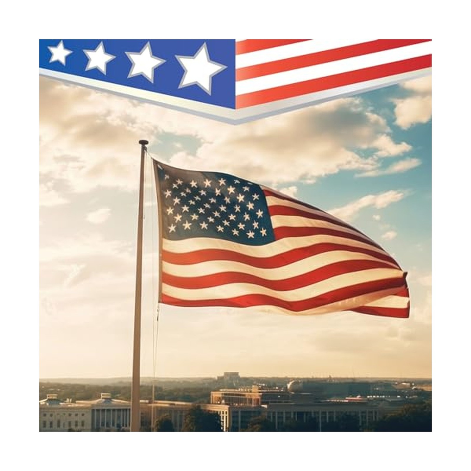 Tradder 12x18ft Large American Flag Waterproof Outdoor Flag