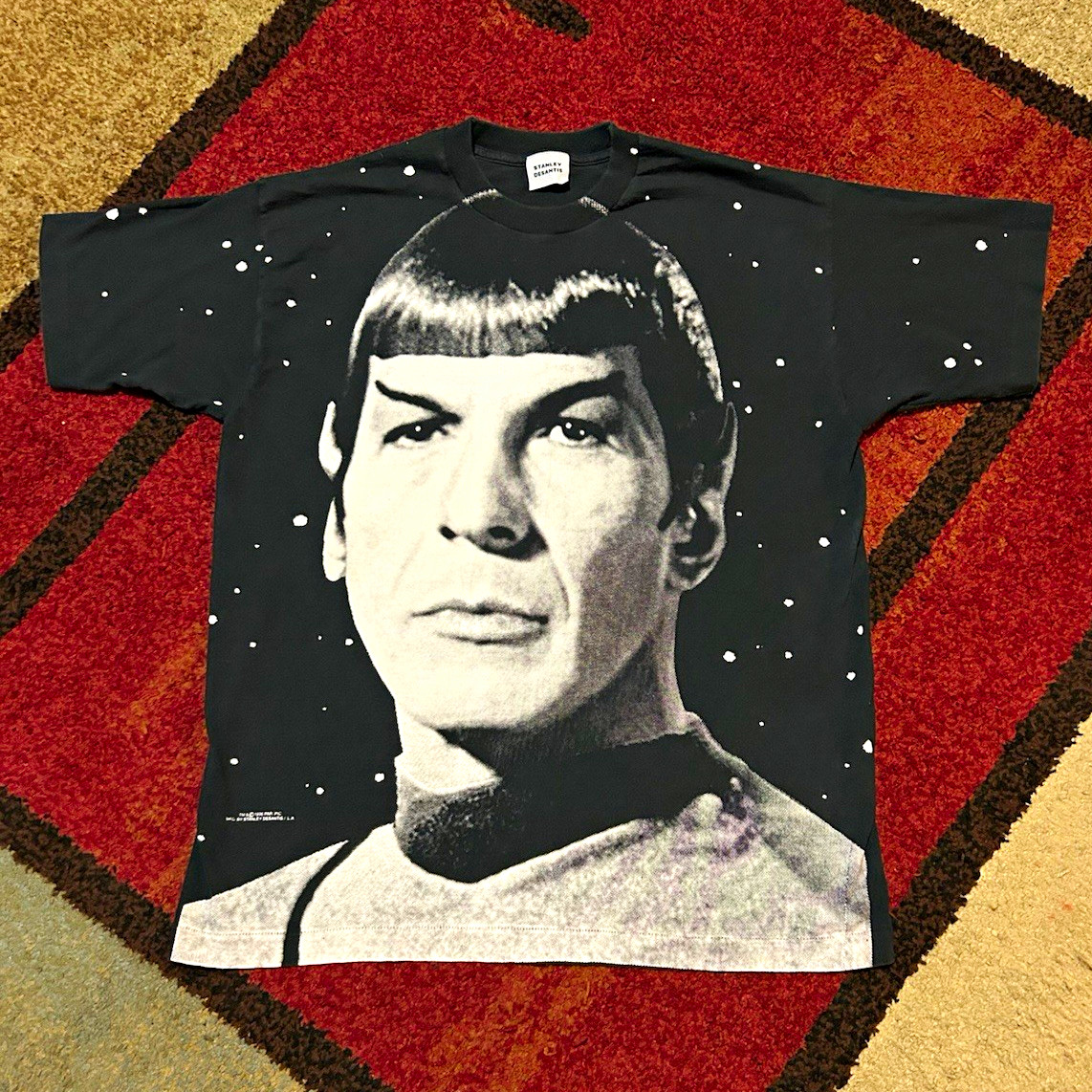 Stanley Desantis Vintage Star Trek Spock Black T-Shirt Science Fiction & Horror