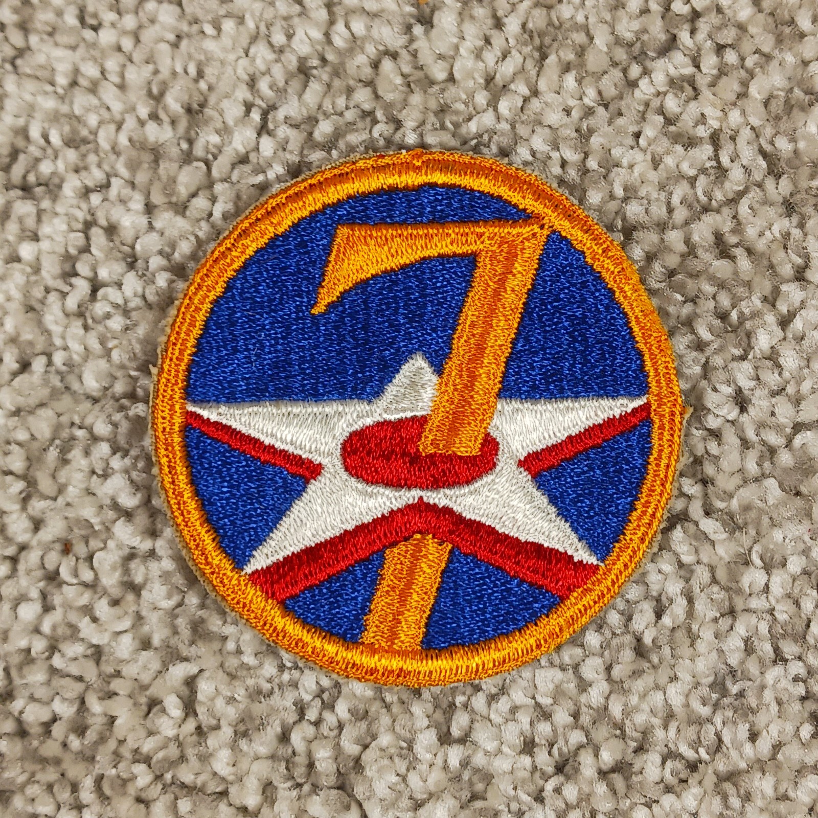Vintage 7th Army Airforce Patch WWII Original Insignia US Military 
