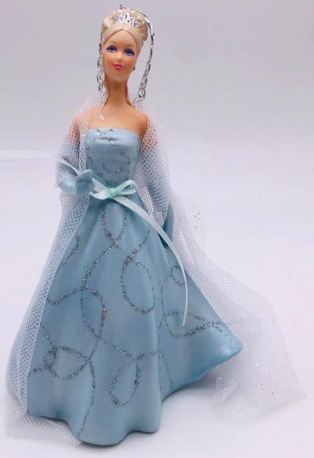 2001 Barbie Porcelain Hallmark Ornament Club Exclusive