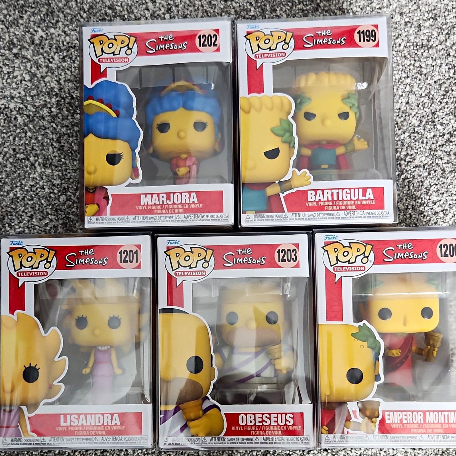 Funko Pop Television The Simpsons Vinyl Figures Lot Bartigula Marjora +3