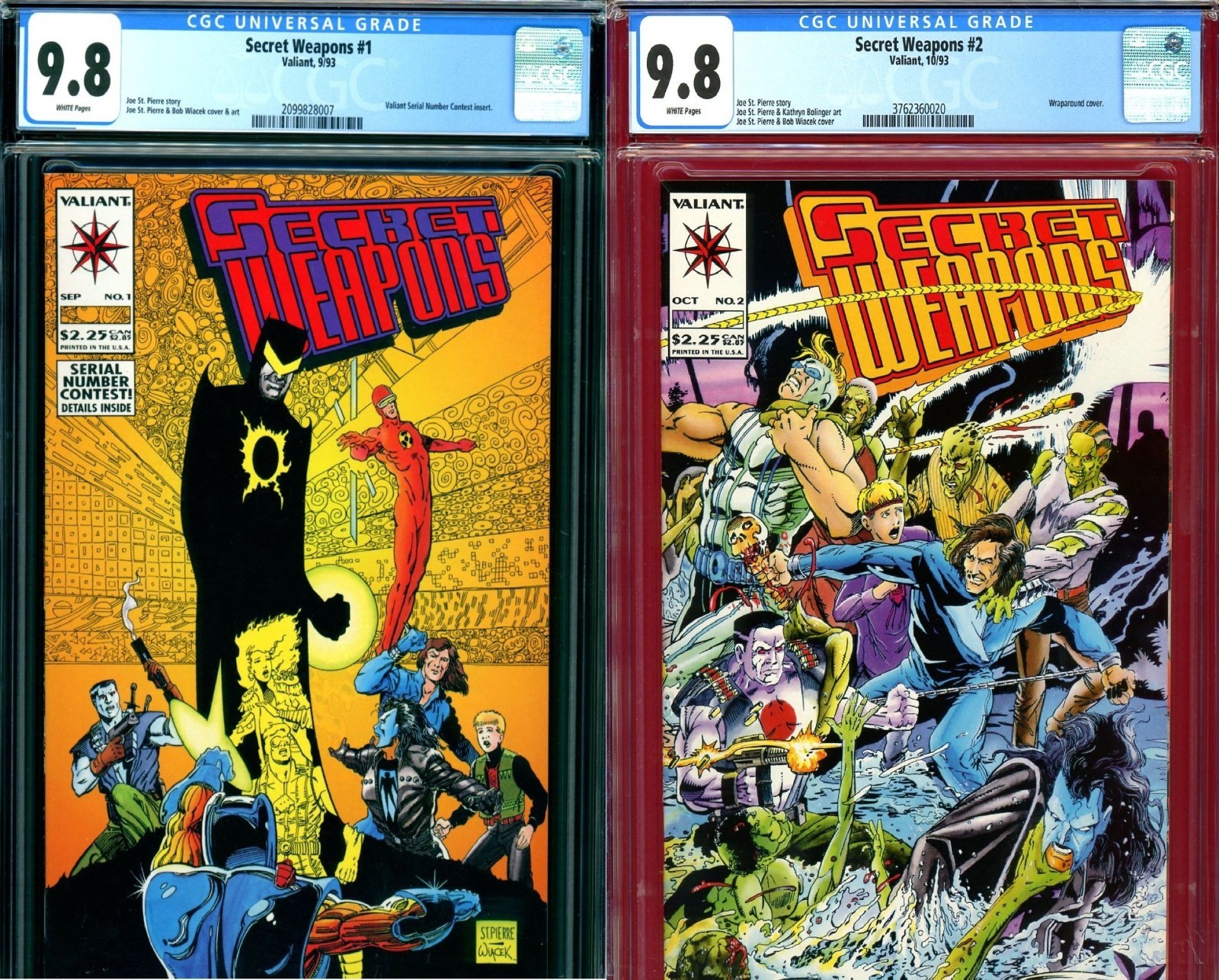 Secret Weapons #1 + Secret Weapons #2 - BOTH ARE CGC 9.8 - RETAIL $109.00