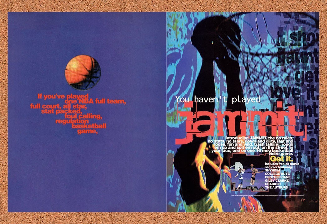 1993 Jammit Genesis Original Advertisement / Retro Wall Art v1