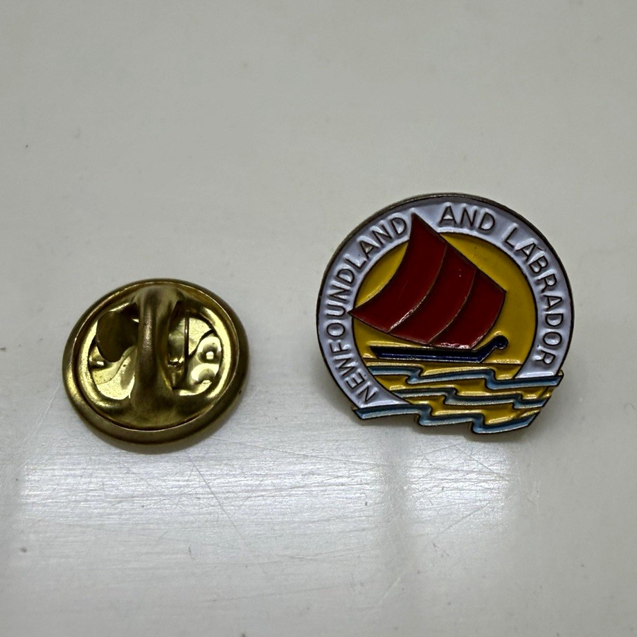 Vintage St. John’s Newfoundland Lapel Pin Enamel Souvenir Badge Canada