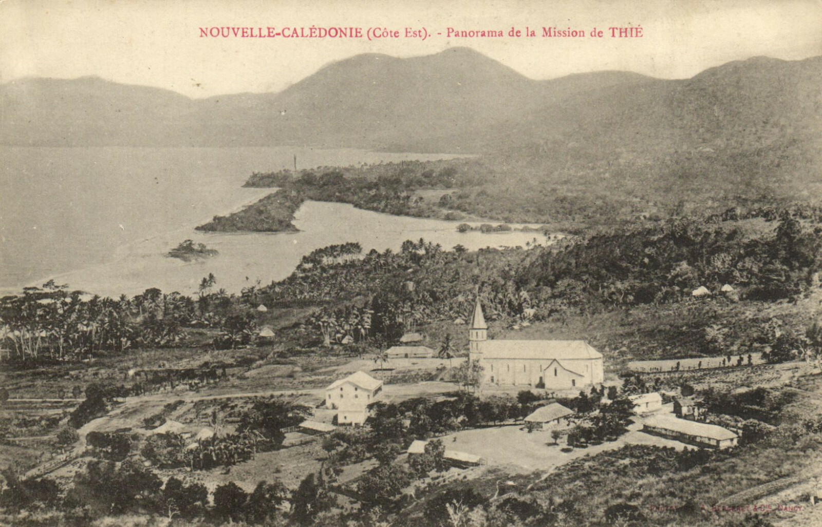 PC POSTCARD NEW CALEDONIA, PACIFIC, PANORAMA DE THIÉ, Vintage Postcard (b19293)