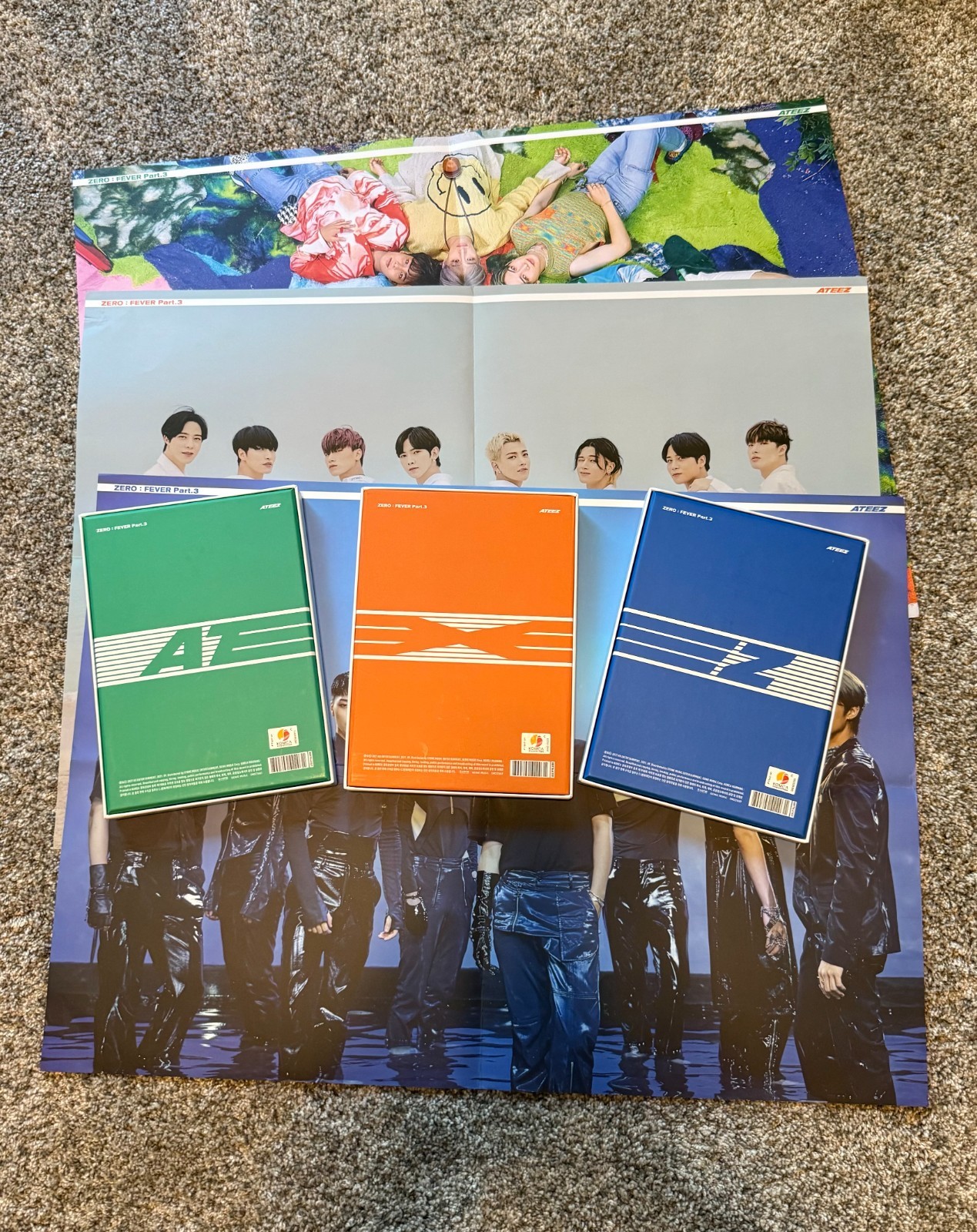Ateez Zero : Fever Part.3 Album Set with Posters