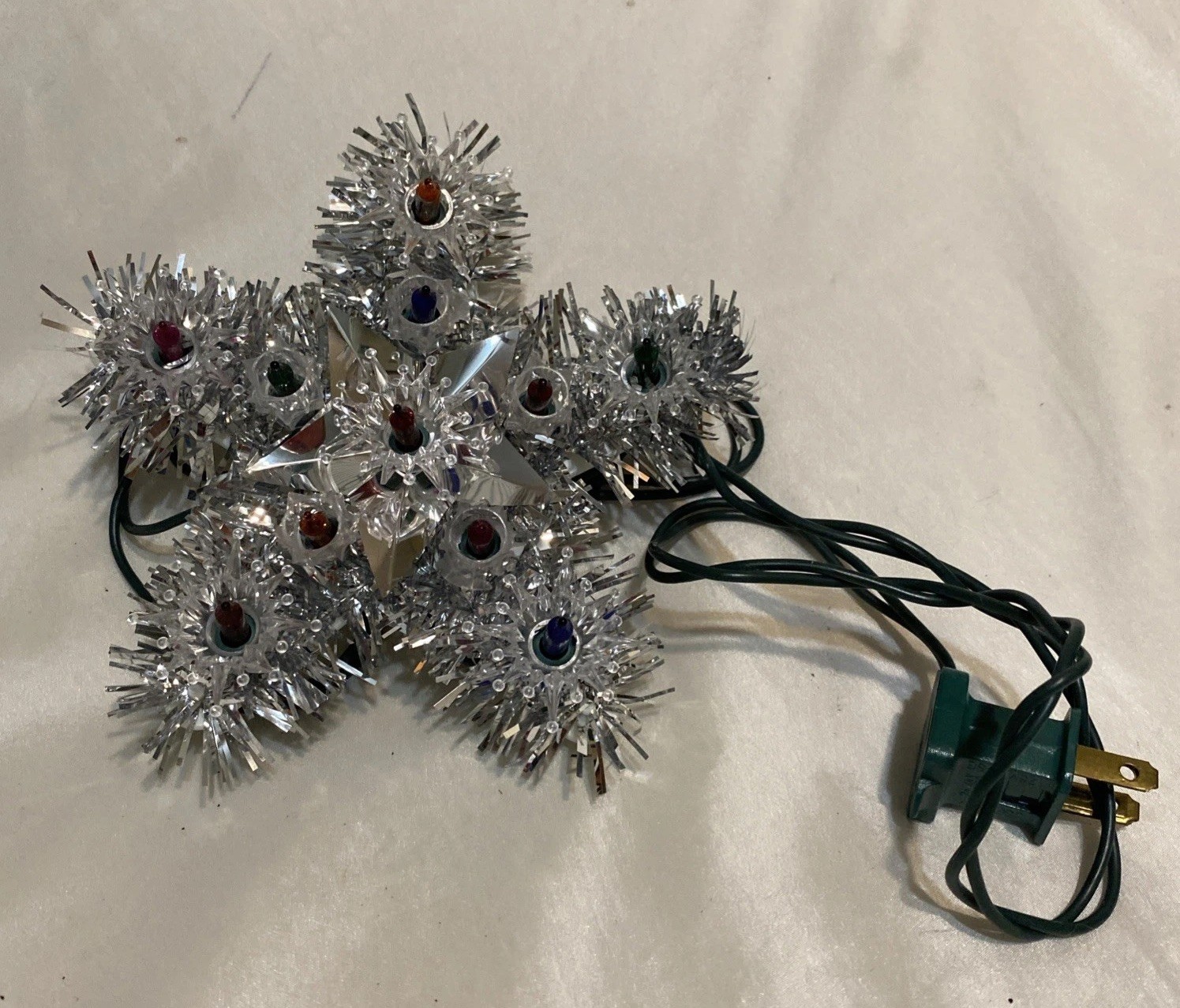 Vintage Christmas Silver Star Tree Topper 5\