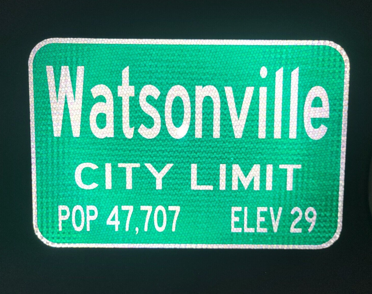 WATSONVILLE City Limit road sign 18