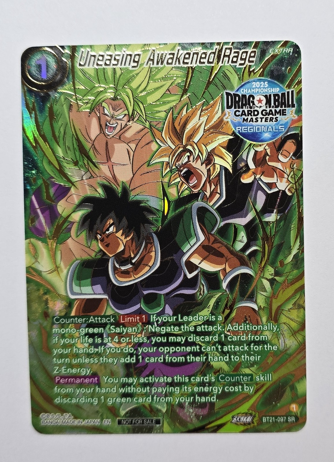 2025 Dragon Ball Super Championship Regionals Top 16 Uneasing Awakened Rage Supe