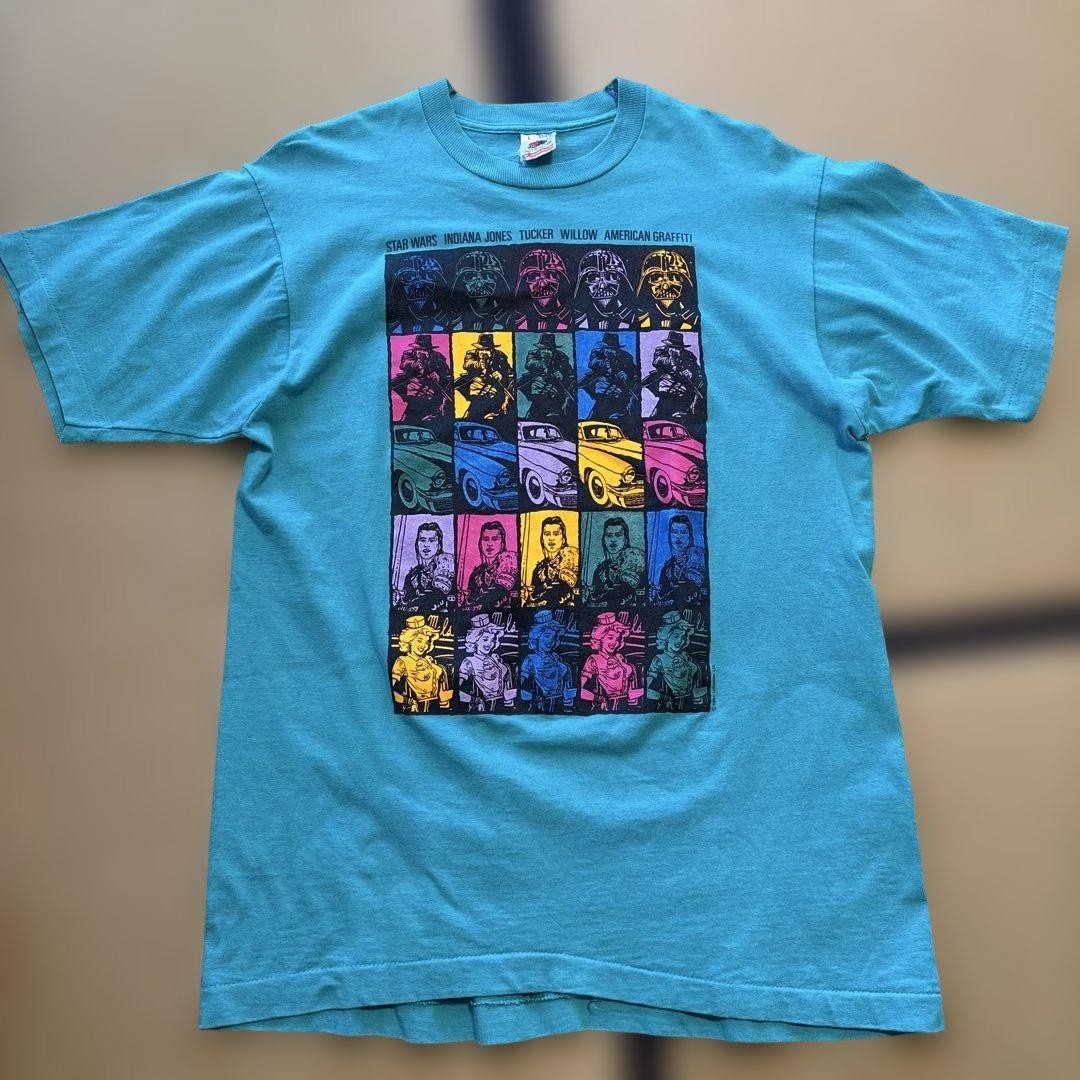 Lucasfilm 1992 Vintage Light Blue Graphic Crewneck T-Shirt USA Made