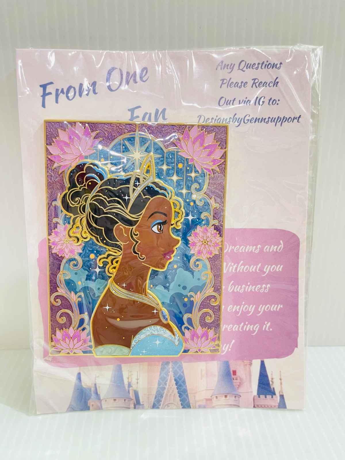 NIP DBG Designsbygenn Designs by genn Tiana Princess & frog PROFILE FANTASY PIN