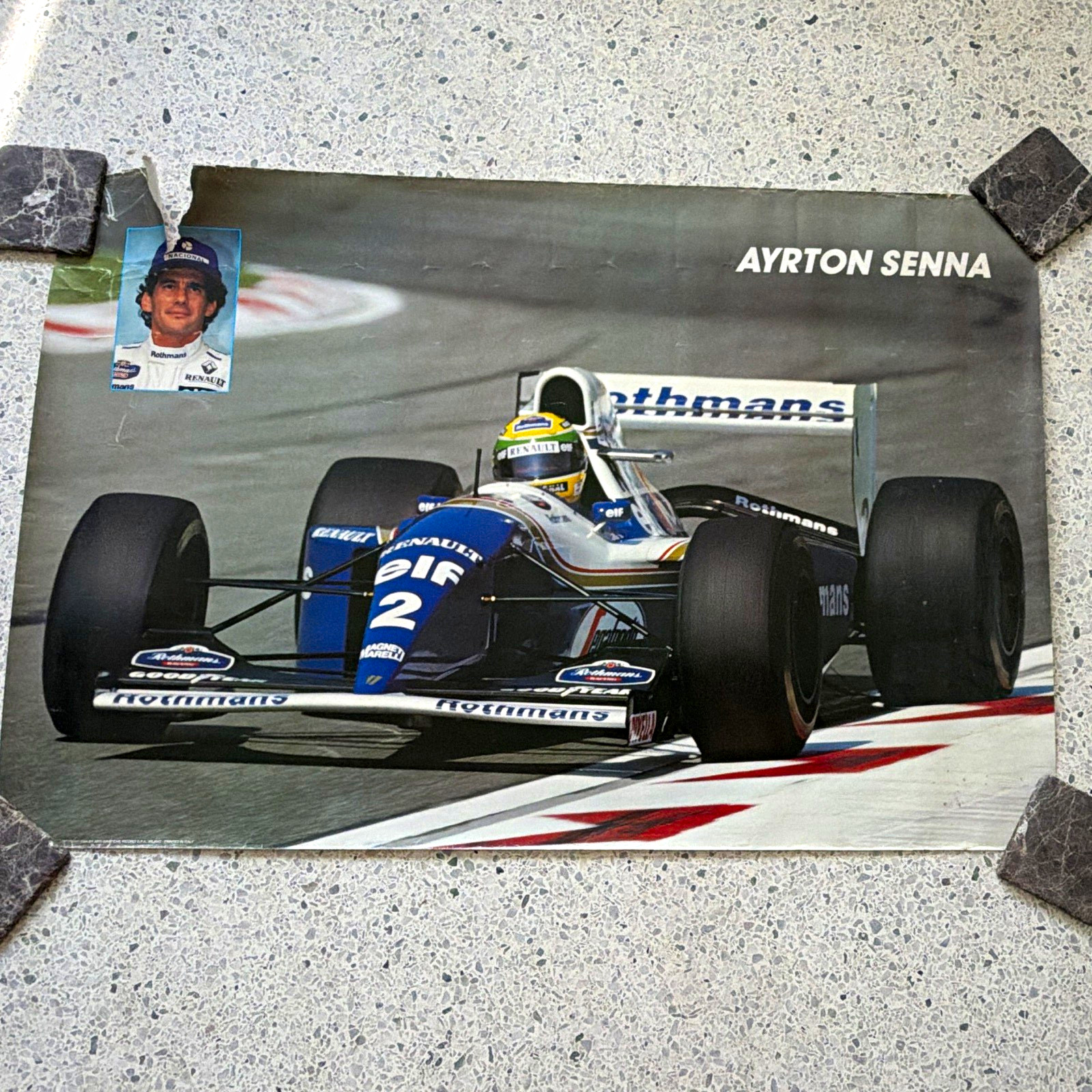 Ayrton Senna Rothmans Renault Formula 1 Racing Car Poster/Print 1997