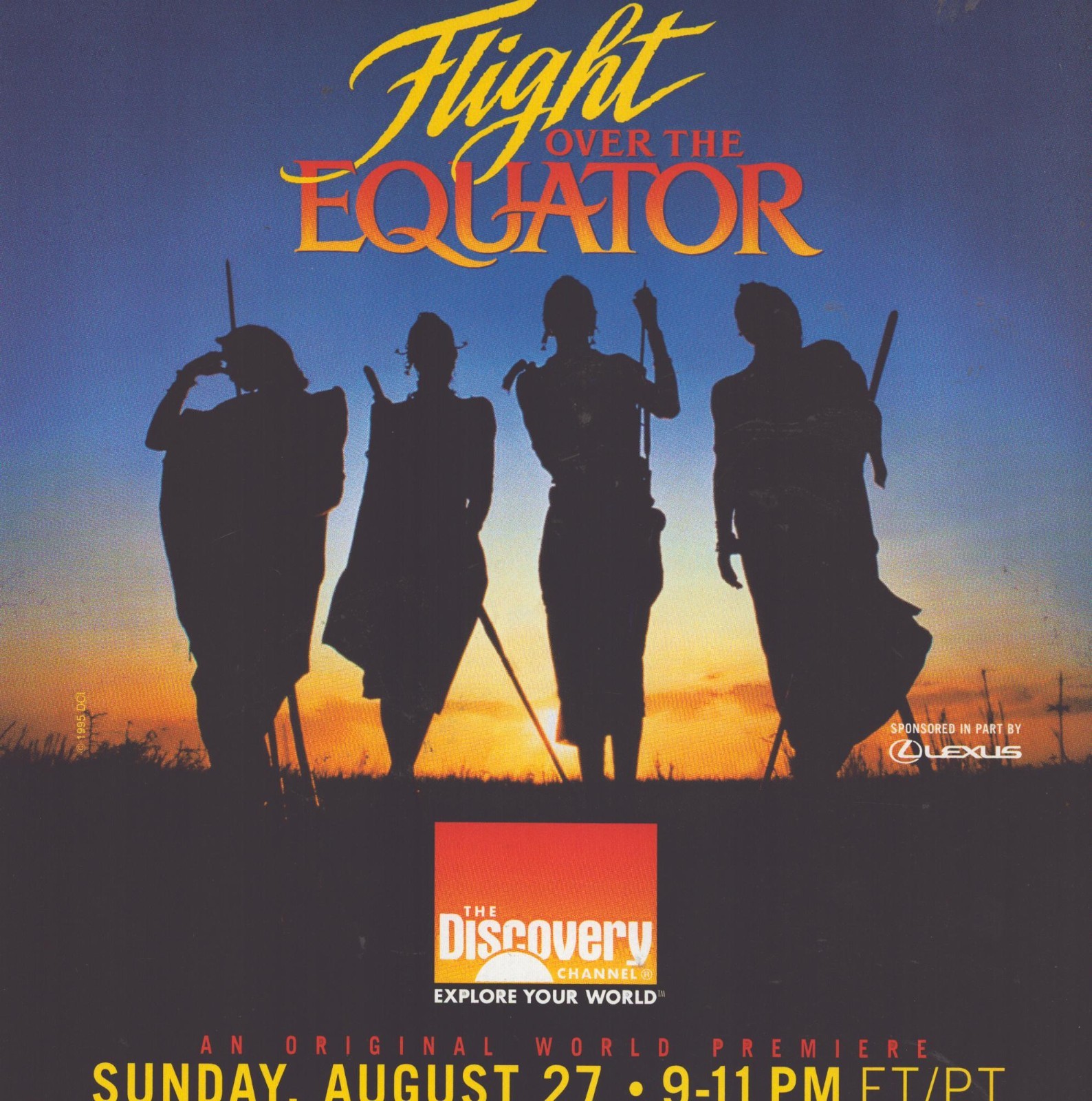 Vintage 1995 Flight Over The Equator Print Ad Promo Ad Discovery Channel