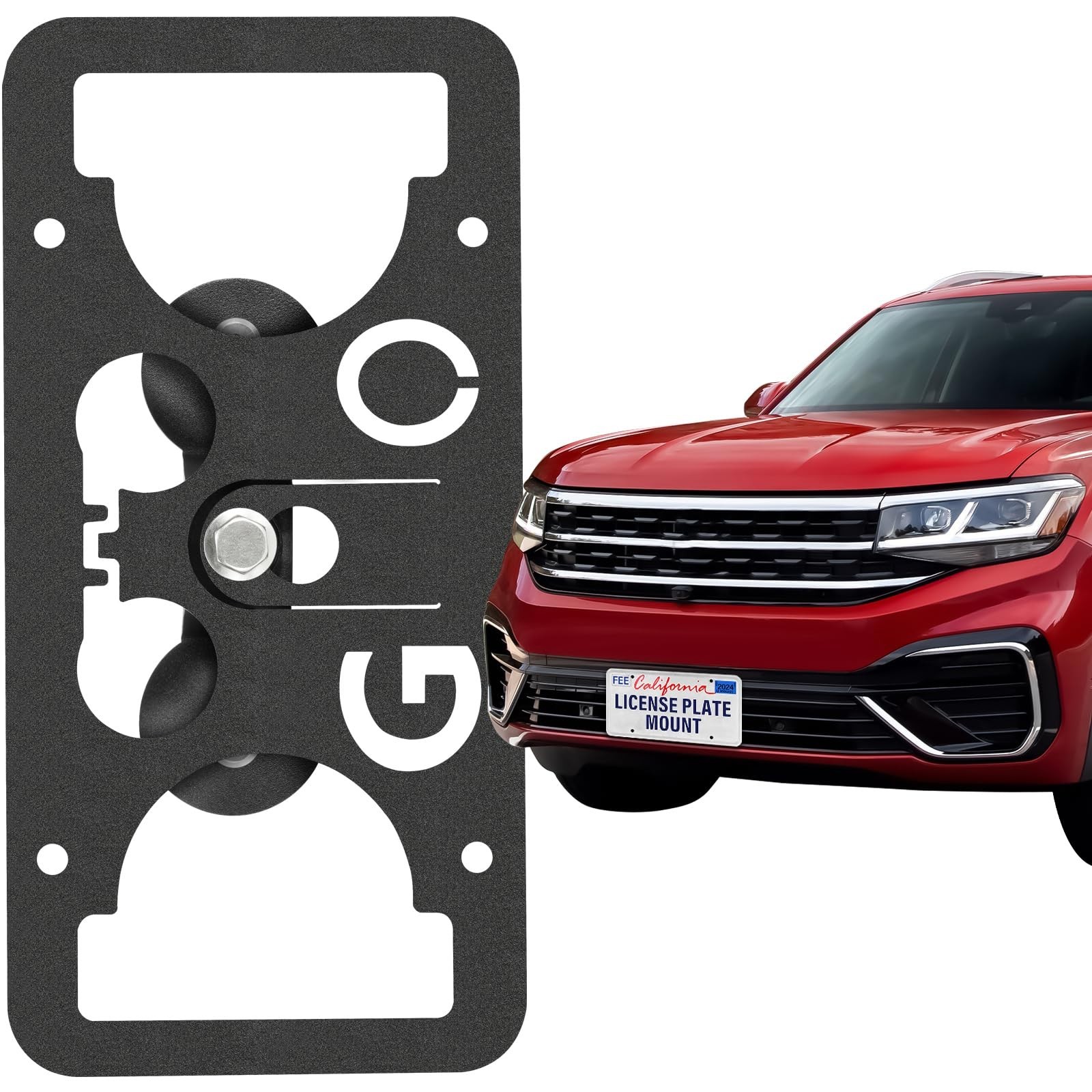 No Drill License Plate Mount Fits Volkswagen Atlas 2018-2026 | Durable Steel ...
