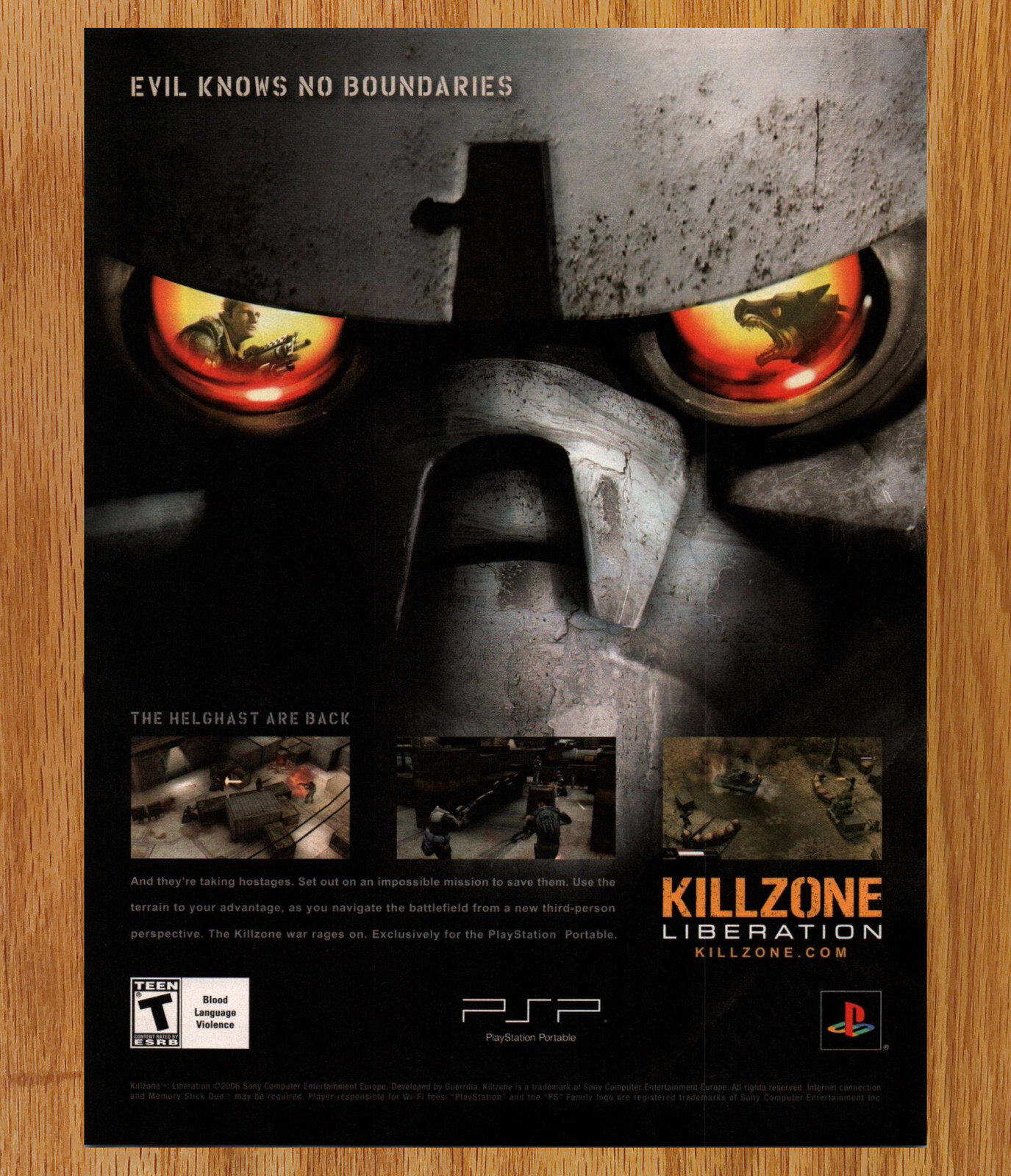 Killzone Liberation PSP - Video Game Print Ad / Poster Promo Art 2007
