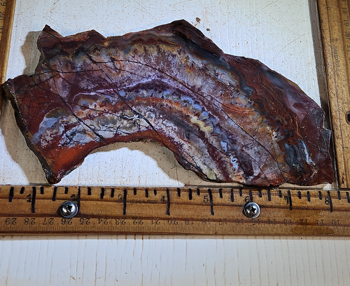 Sarape Jasper slab, Mexico. Awesome pattern. 8 1/4\