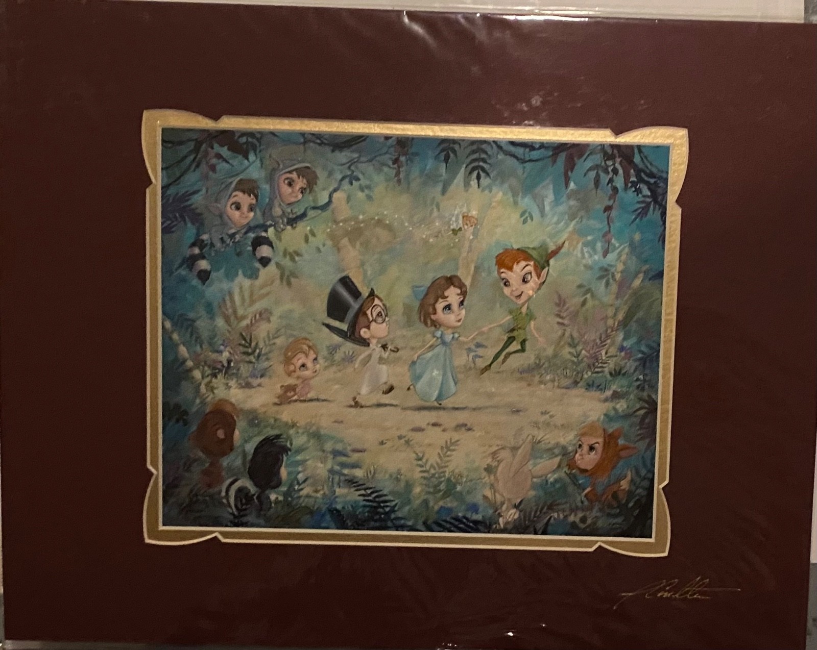 NEW Disney Parks WonderGround Gallery PETER PAN PARADE SIGNED 18X14 John Coulter