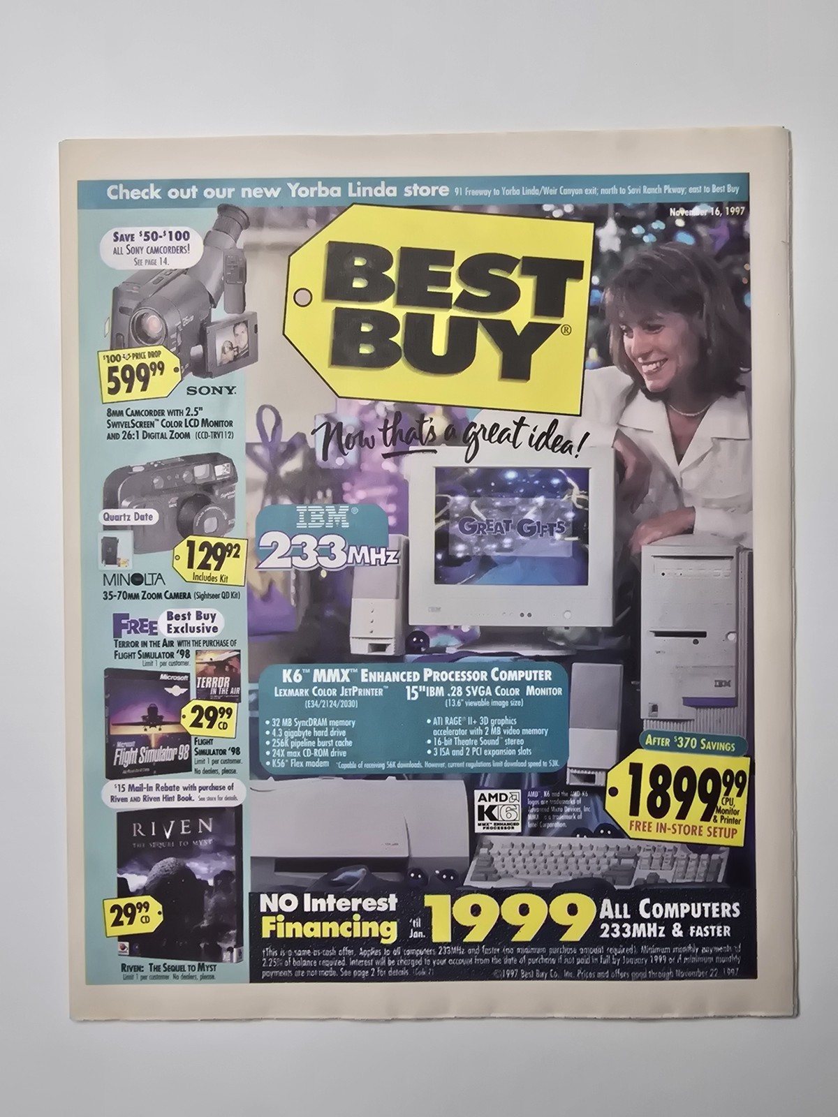 1997 Best Buy Holiday Circular PlayStation Tomb Raider II Crash Bandicoot 2