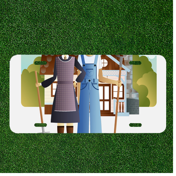 Custom Personalized Car License Plate With Farmers Gothic Farmers Tribute