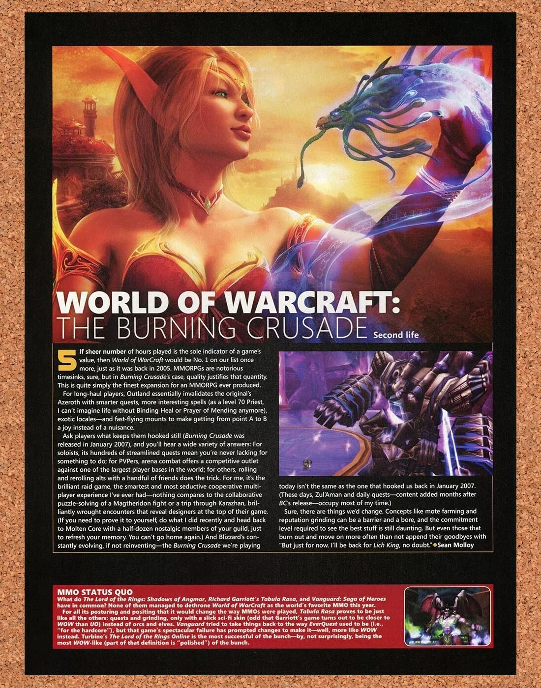 2008 World Of WarCraft Burning Crusade PC Original Advertisement / Promo vr1