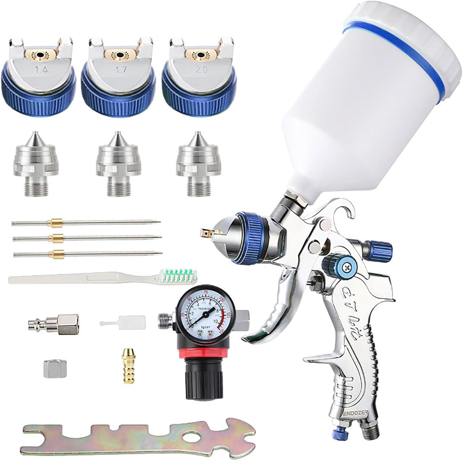 Professional HVLP Spray Gun Set Gravity Feed Air Spray Gun