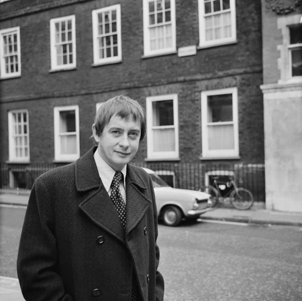 English actor Derek Fowlds after being granted divorce from wife W- Old Photo