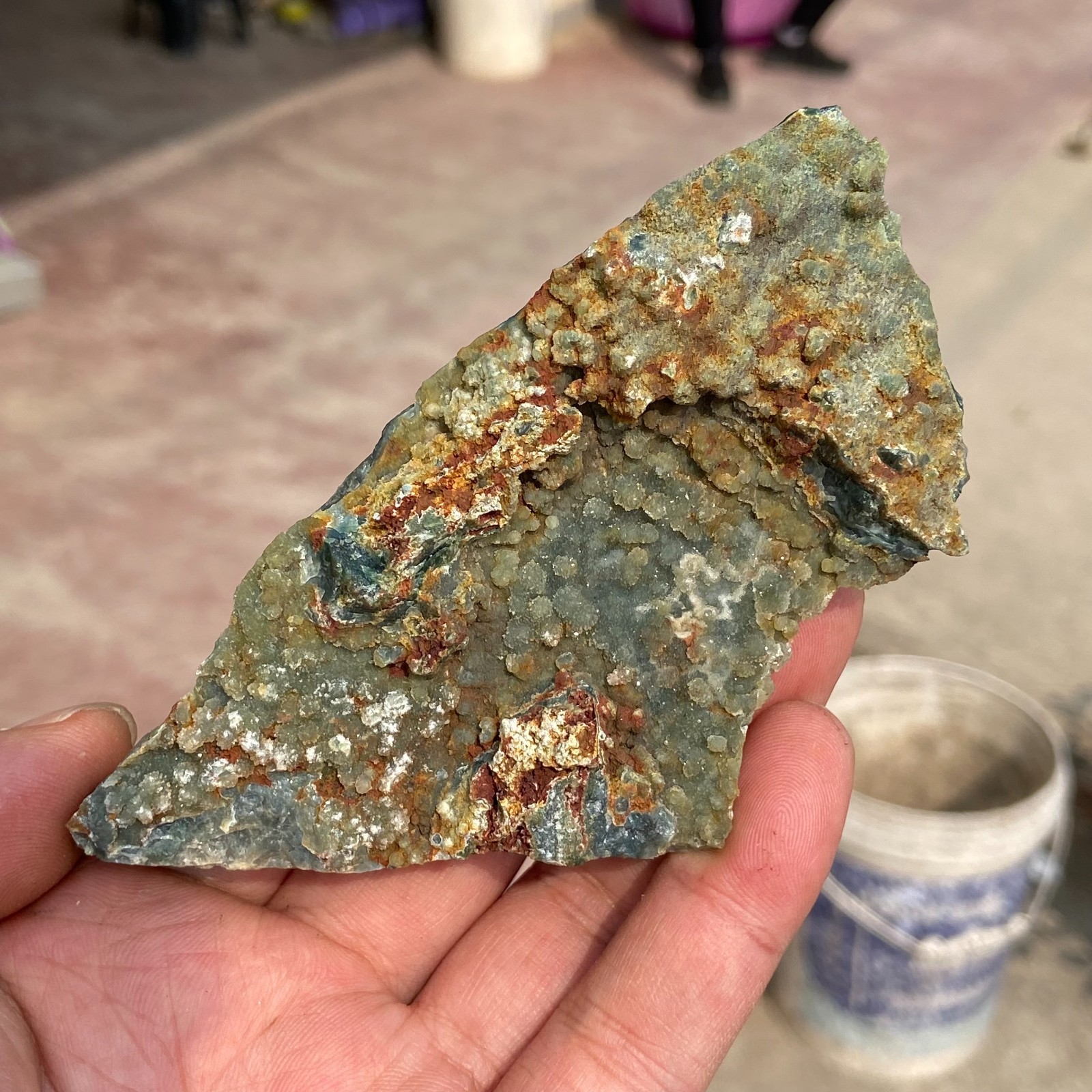 150g Small Natural Raw Ocean Jasper Druzy Rough Quartz Crystal Mineral Specimen