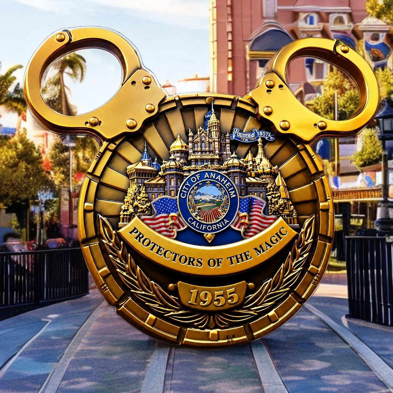 🔥U.S. Secret Service Disneyland Anaheim LA Office Black Mickey Challenge Coin