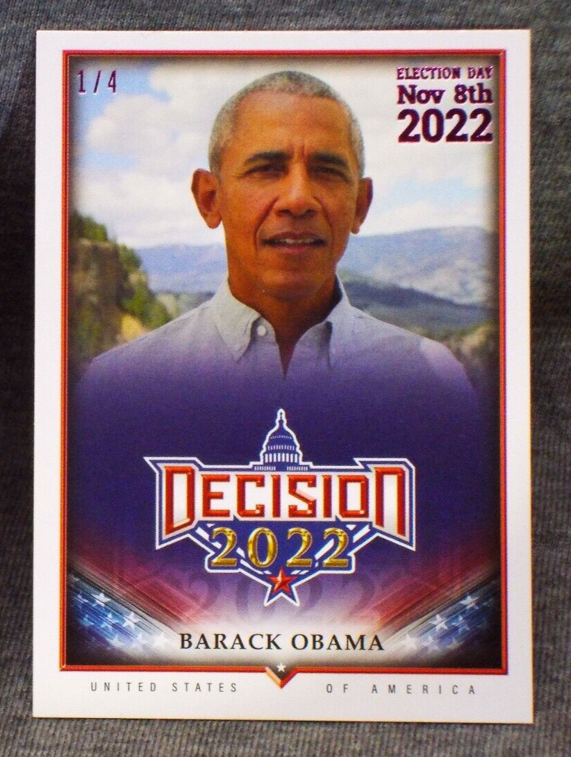 Decision Election day BARACK OBAMA ⌛ 2022 Purple-Pink  foil  SERIAL # 1 / 4