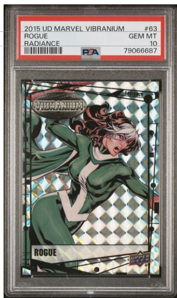 2015 Upper Deck Marvel Vibranium 63 Rogue Radiance /50 PSA 10 Gem Mint