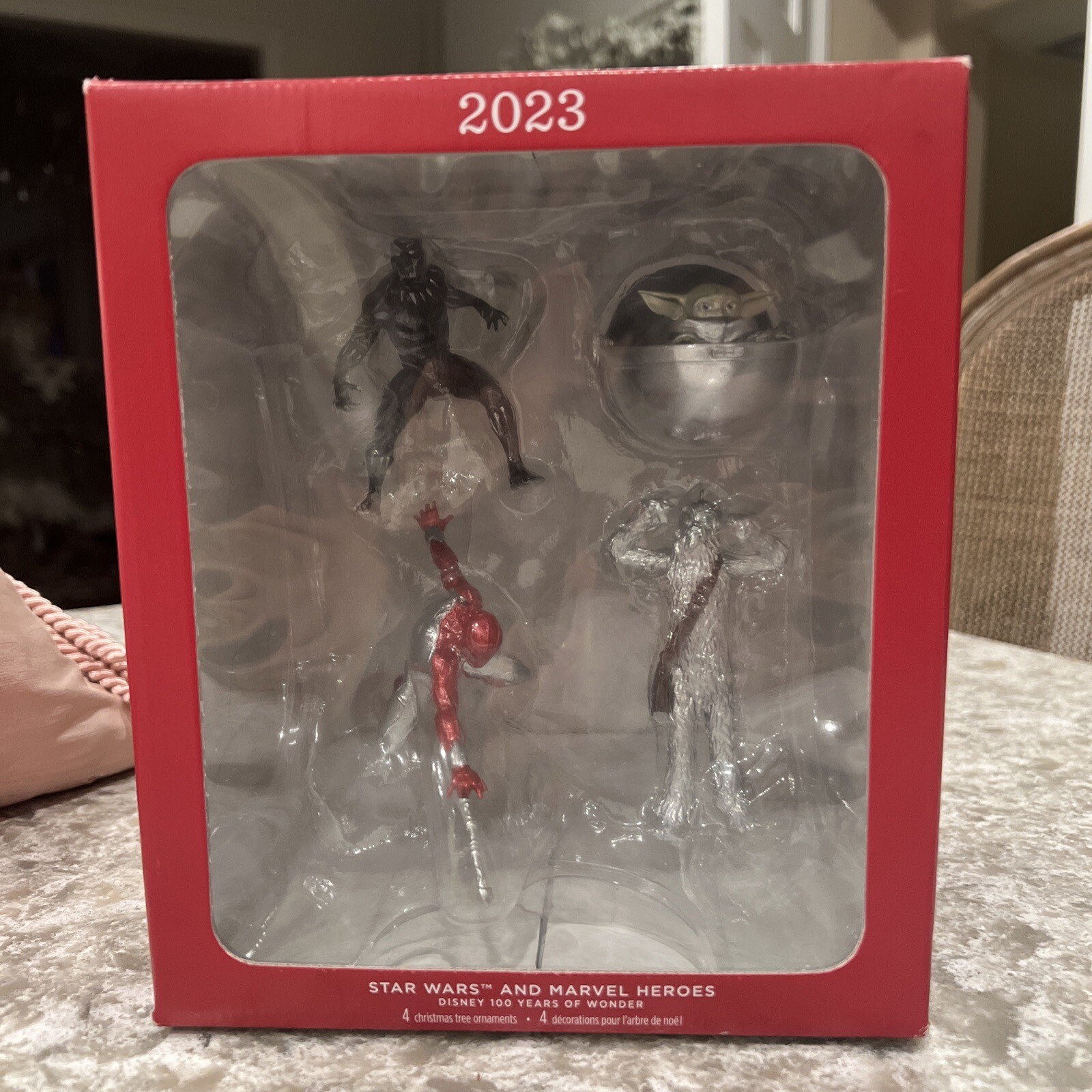 2023 Hallmark STAR WARS & MARVEL HEROES Disney 100 Years Ornaments Set *NIB*