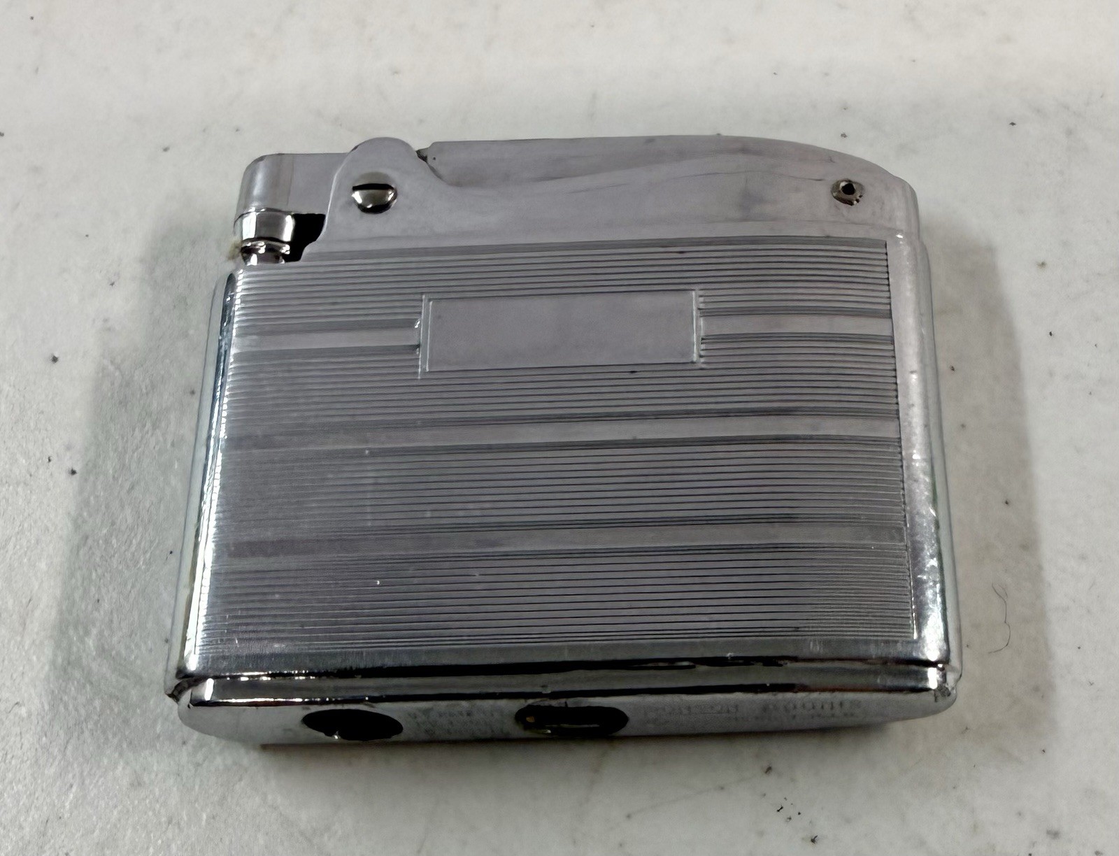 Vintage Ronson Adonis 19023 Lighter Silver Chrome USA Untested EXCELLENT