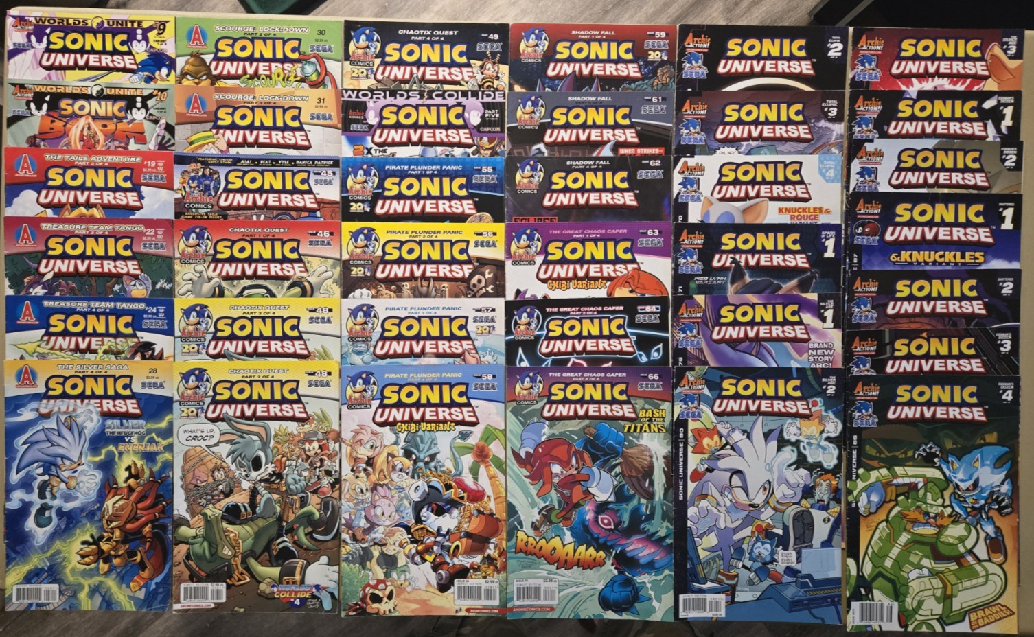 Sonic Universe Archie Comics Lot - HTF Low Print Runs and RARE VARIANTS